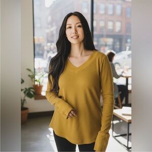 Chic Mustard V-Neck Sweater
